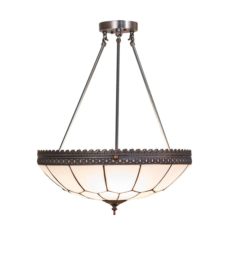 Meyda Tiffany 276606 Four Light Semi-Flushmount, Weathered Antique Brass