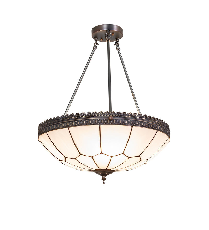 Meyda Tiffany 276606 Four Light Semi-Flushmount, Weathered Antique Brass
