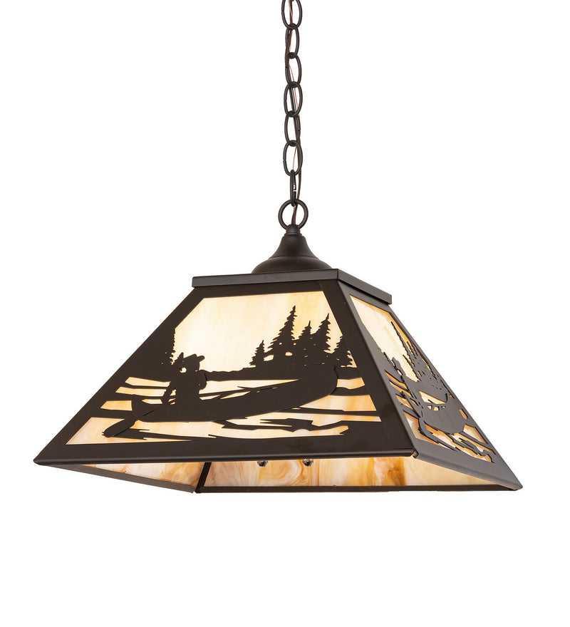 Meyda Tiffany 277021 Two Light Pendant, Oil Rubbed Bronze