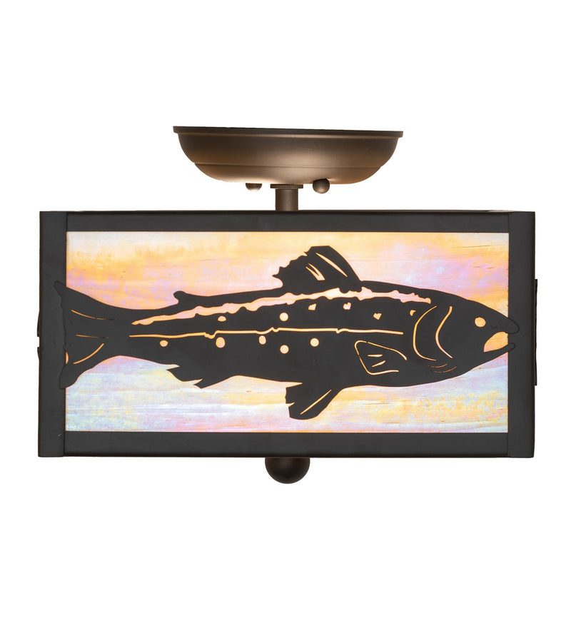 Meyda Tiffany 277022 Two Light Flushmount, Oil Rubbed Bronze
