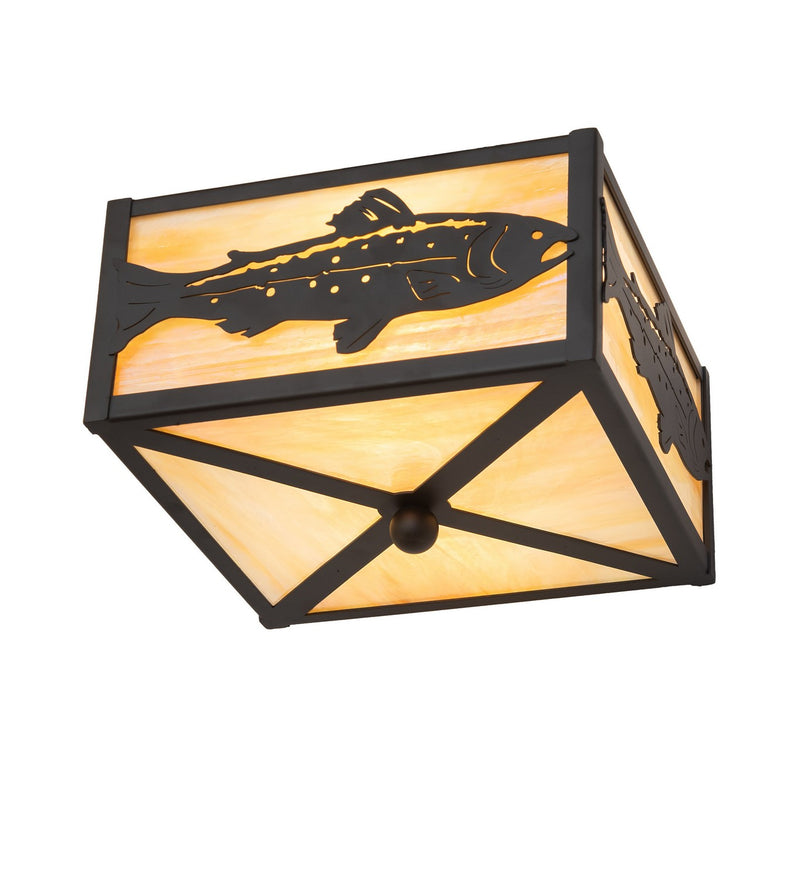 Meyda Tiffany 277022 Two Light Flushmount, Oil Rubbed Bronze