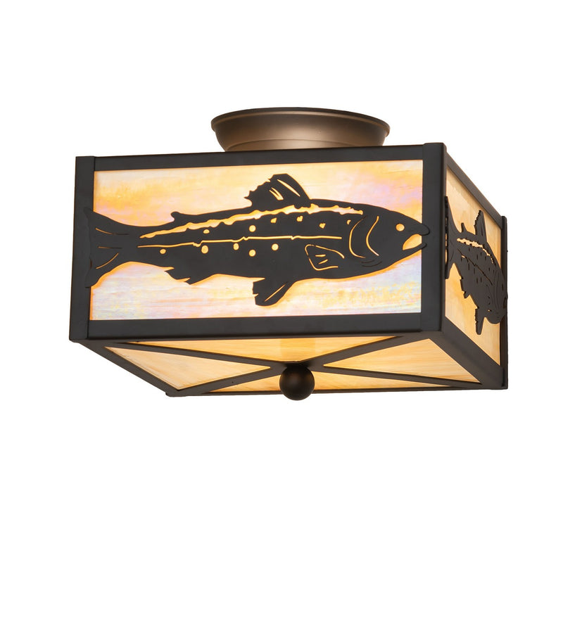 Meyda Tiffany 277022 Two Light Flushmount, Oil Rubbed Bronze