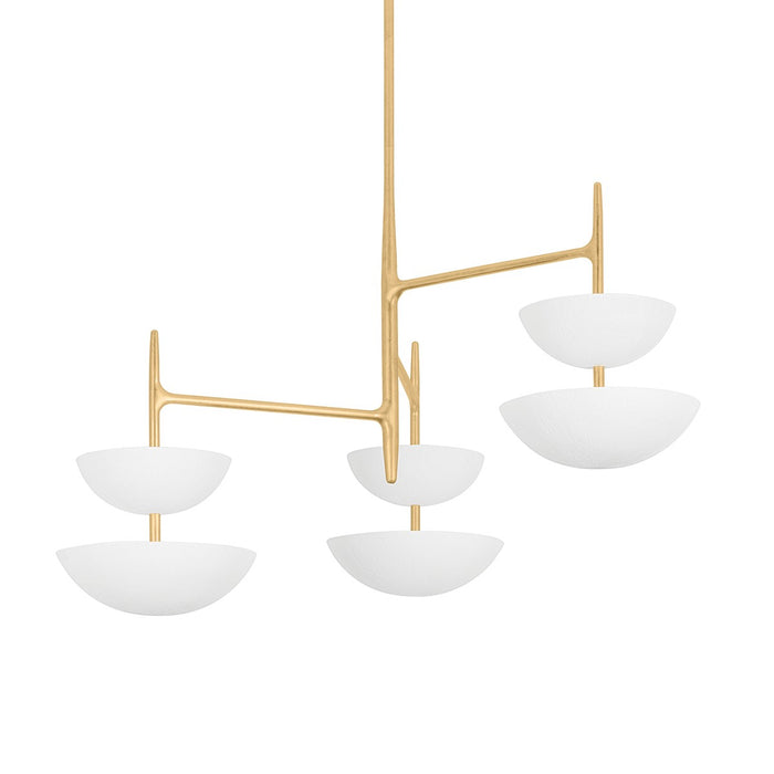 Corbett Lighting 477-42-VGL/GSW LED Chandelier, Vintage Gold Leaf/Gesso White