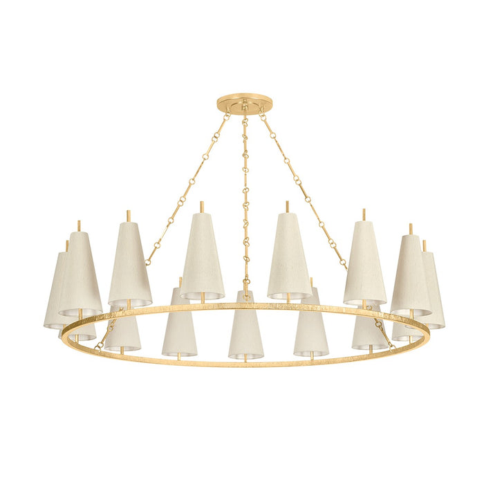 Corbett Lighting 480-54-VGL 15 Light Chandelier, Vintage Gold Leaf