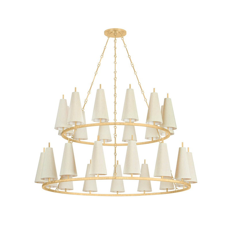 Corbett Lighting 480-55-VGL 27 Light Chandelier, Vintage Gold Leaf