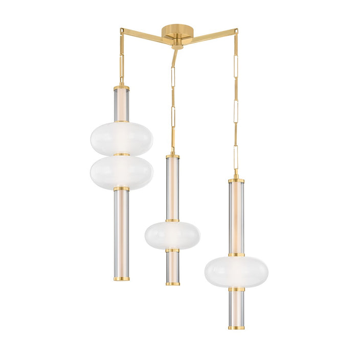 Corbett Lighting 482-37-VB LED Chandelier, Vintage Brass