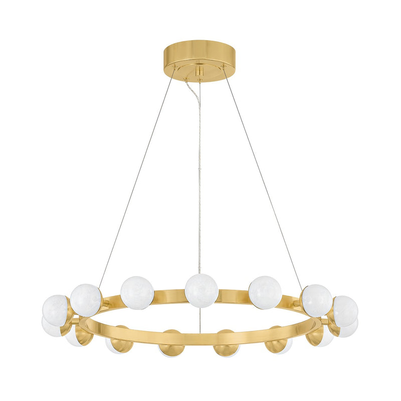 Corbett Lighting 484-30-VB LED Chandelier, Vintage Brass