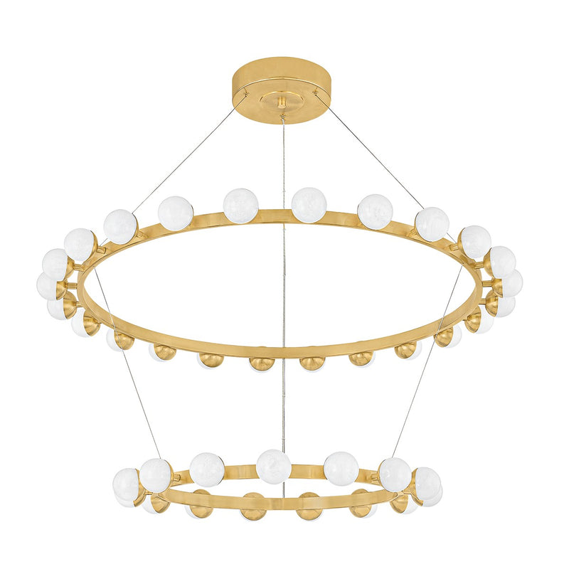 Corbett Lighting 484-46-VB LED Chandelier, Vintage Brass