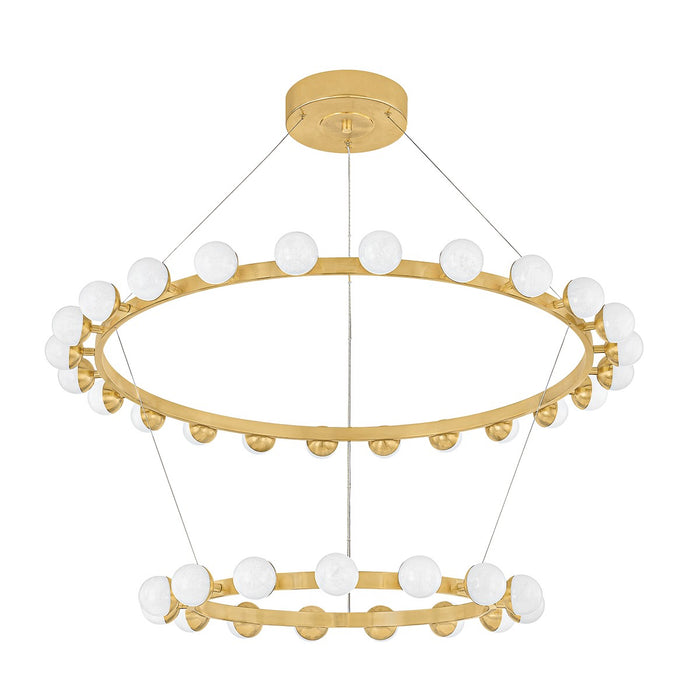 Corbett Lighting 484-46-VB LED Chandelier, Vintage Brass