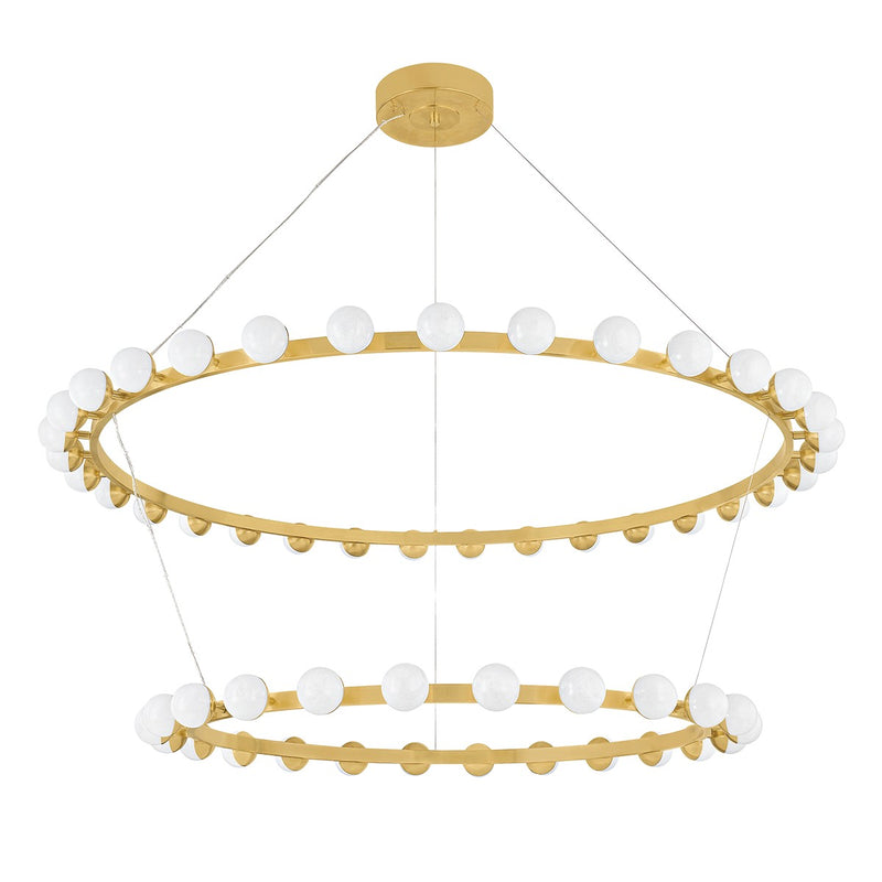 Corbett Lighting 484-61-VB LED Chandelier, Vintage Brass