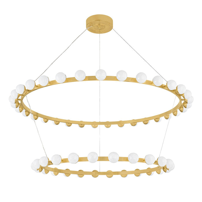 Corbett Lighting 484-61-VB LED Chandelier, Vintage Brass