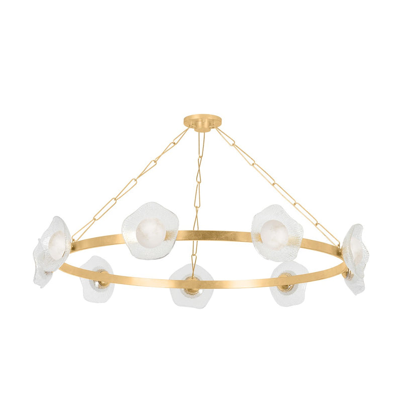 Corbett Lighting 485-61-VGL LED Chandelier, Vintage Gold Leaf