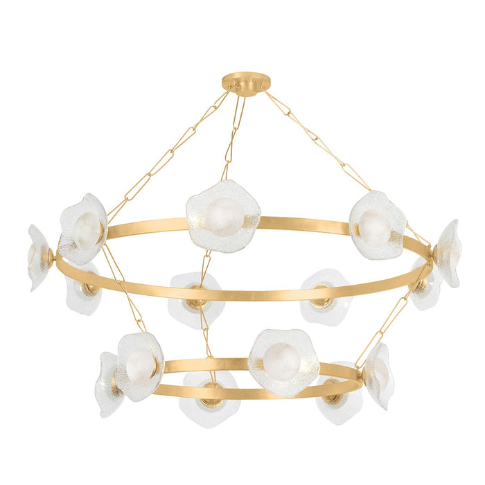 Corbett Lighting 485-62-VGL LED Chandelier, Vintage Gold Leaf