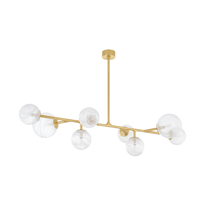 Corbett Lighting 488-08-VPB Eight Light Linear Pendant, Vintage Polished Brass