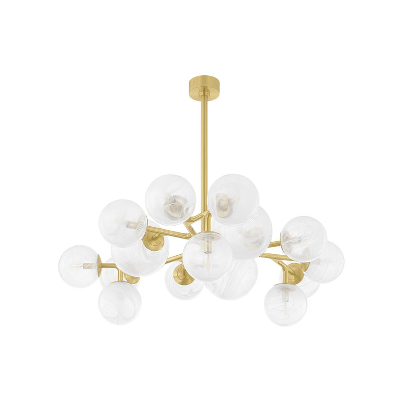 Corbett Lighting 488-47-VPB 15 Light Chandelier, Vintage Polished Brass