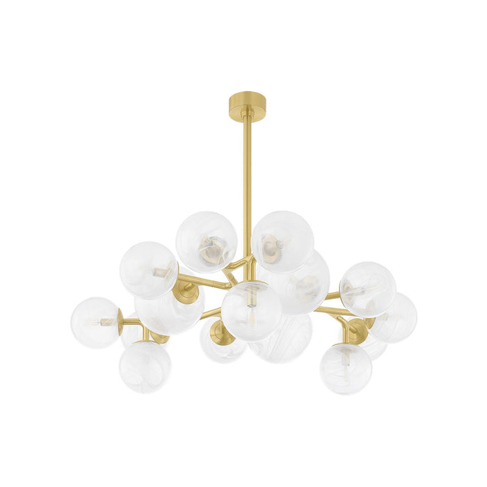 Corbett Lighting 488-47-VPB 15 Light Chandelier, Vintage Polished Brass