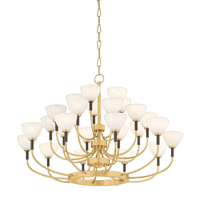 Corbett Lighting 489-38-VB/BRZ LED Chandelier, Vintage Polished Brass/Bronze