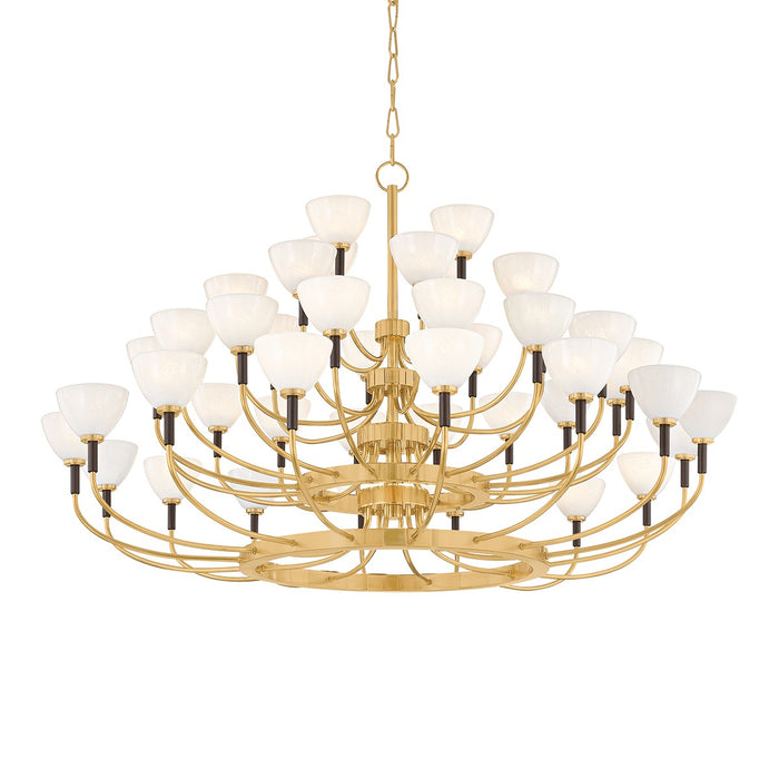 Corbett Lighting 489-49-VB/BRZ LED Chandelier, Vintage Polished Brass/Bronze