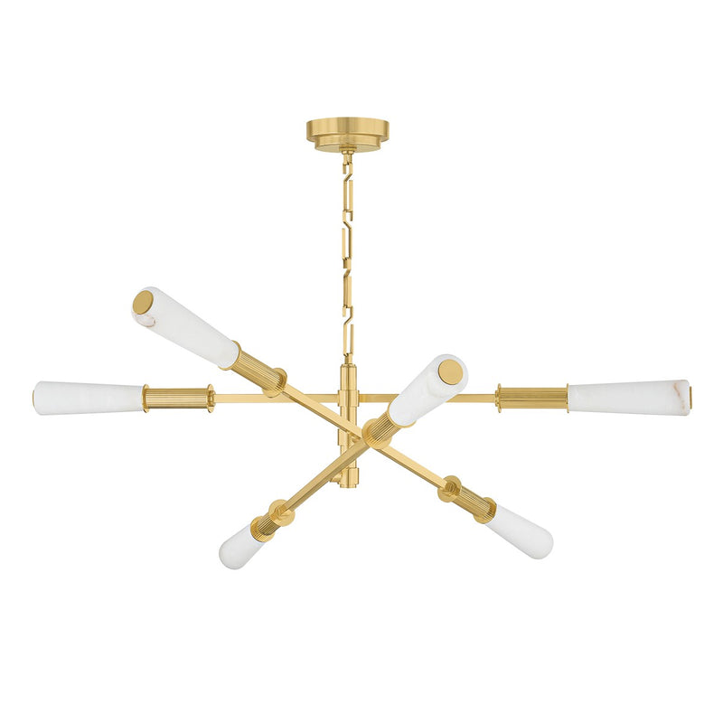 Corbett Lighting 490-48-VPB LED Chandelier, Vintage Polished Brass