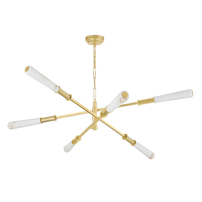 Corbett Lighting 490-60-VPB LED Chandelier, Vintage Polished Brass
