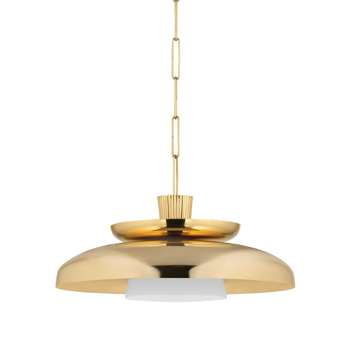Corbett Lighting 493-22-VB One Light Pendant, Vintage Brass