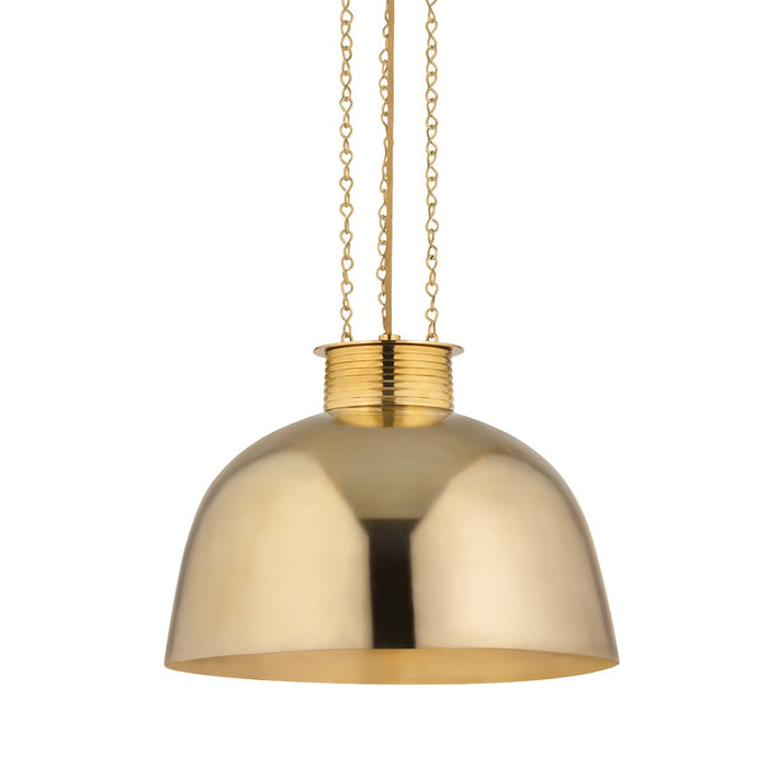 Corbett Lighting 495-20-VB One Light Pendant, Vintage Brass