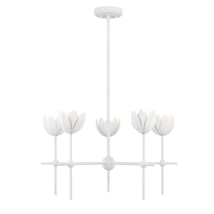 Meridian M100131BQW LED Chandelier, Bisque White