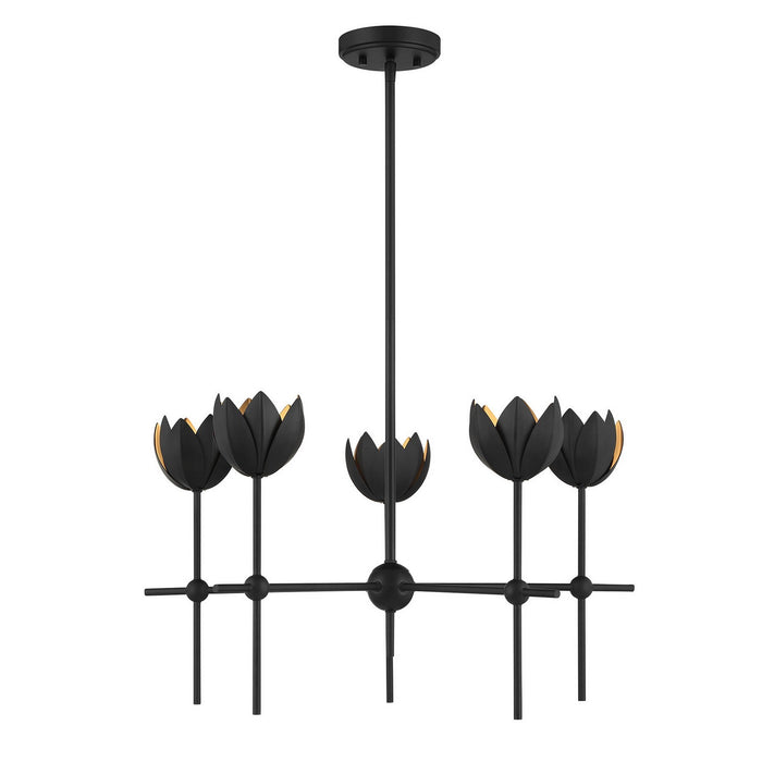 Meridian M100131MBK LED Chandelier, Matte Black