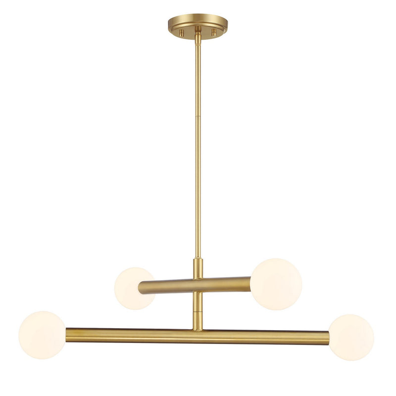 Meridian M100133NB LED Chandelier, Natural Brass