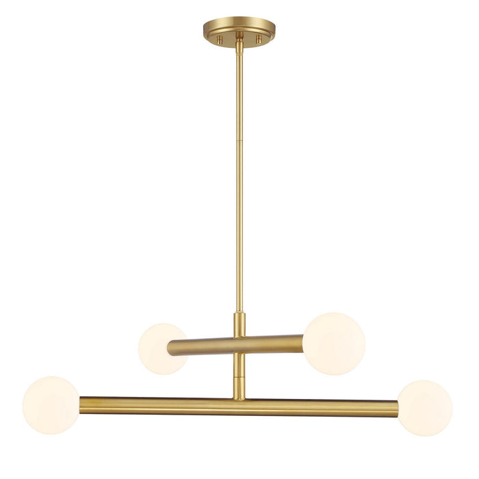 Meridian M100133NB LED Chandelier, Natural Brass
