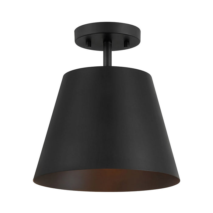 Meridian M60076MBK One Light Semi-Flush Mount, Matte Black