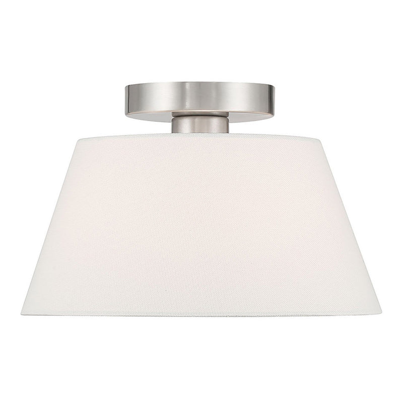 Meridian M60077BN Three Light Semi-Flush Mount, Brushed Nickel