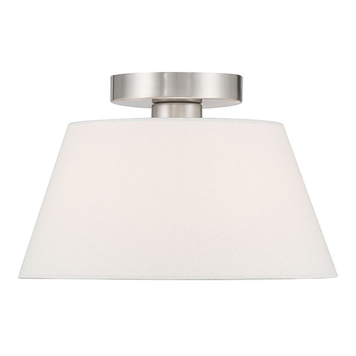 Meridian M60077BN Three Light Semi-Flush Mount, Brushed Nickel