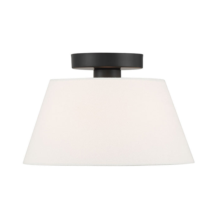 Meridian M60077MBK One Light Semi-Flush Mount, Matte Black