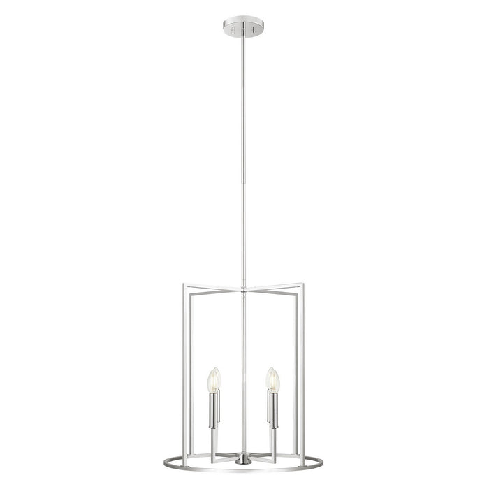 Meridian M7044CH Four Light Pendant, Chrome