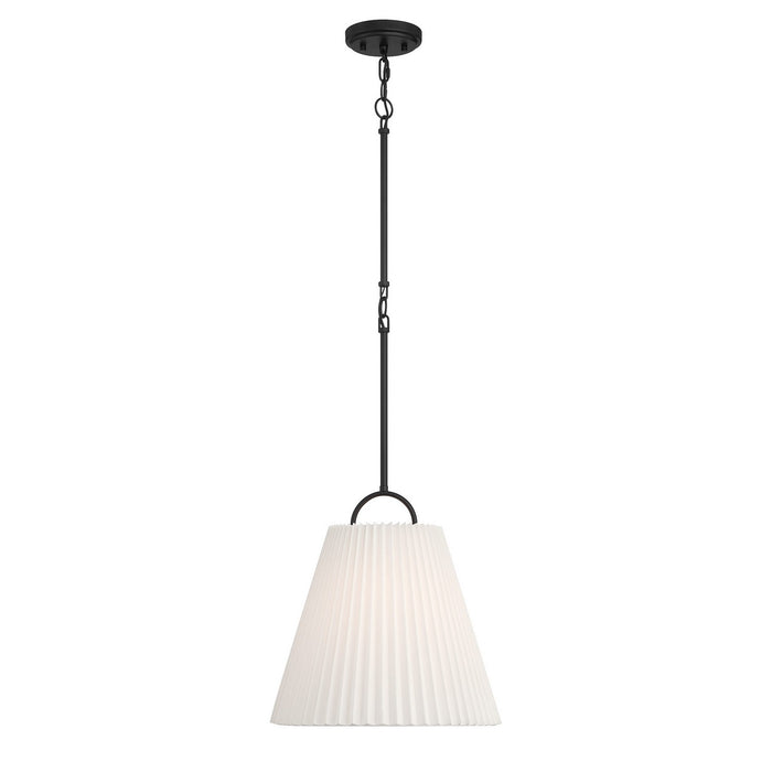 Meridian M7045MBK One Light Pendant, Matte Black