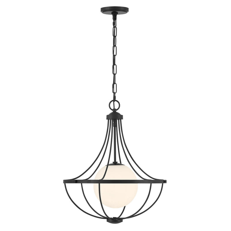 Meridian M7047MBK One Light Pendant, Matte Black