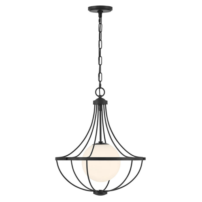 Meridian M7047MBK One Light Pendant, Matte Black