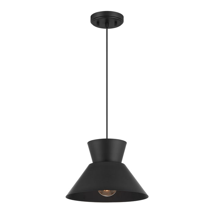Meridian M7049MBK One Light Pendant, Matte Black
