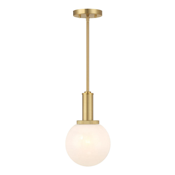 Meridian M7050NB One Light Pendant, Natural Brass