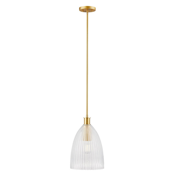 Meridian M7051NB One Light Pendant, Natural Brass