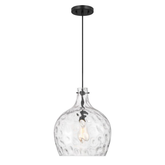 Meridian M7053MBK One Light Pendant, Matte Black
