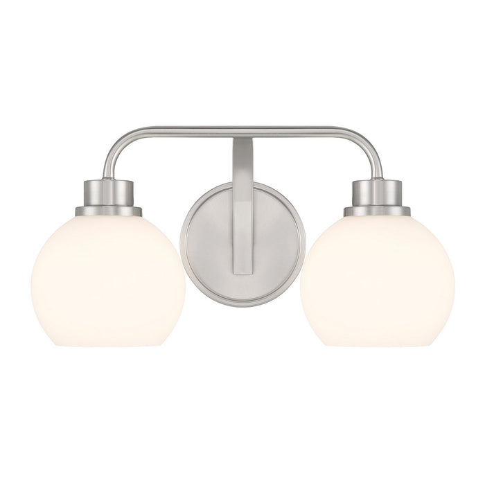 Meridian M80080BN Two Light Bathroom Vanity, Brushed Nickel
