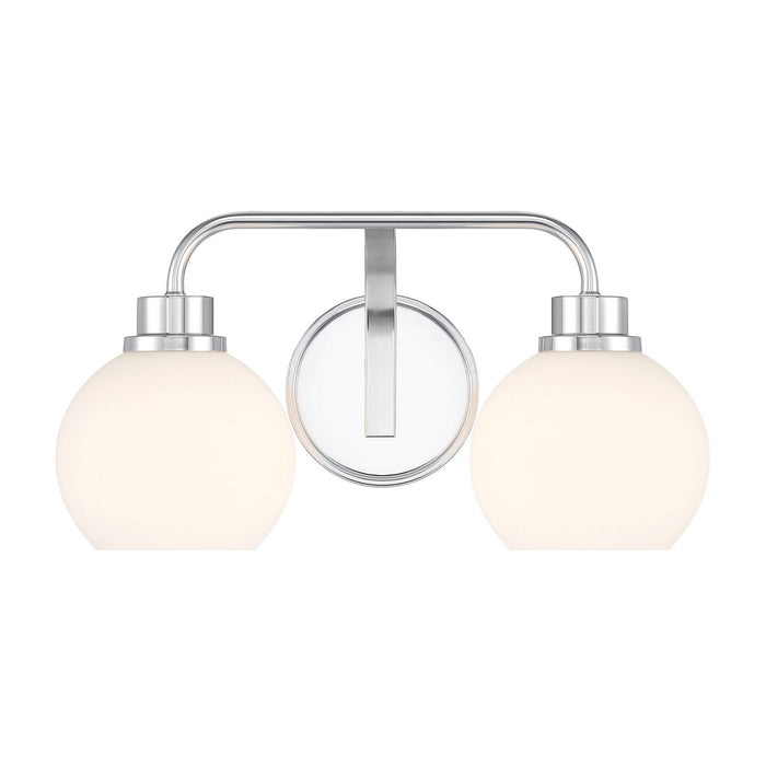 Meridian M80080CH Two Light Bathroom Vanity, Chrome