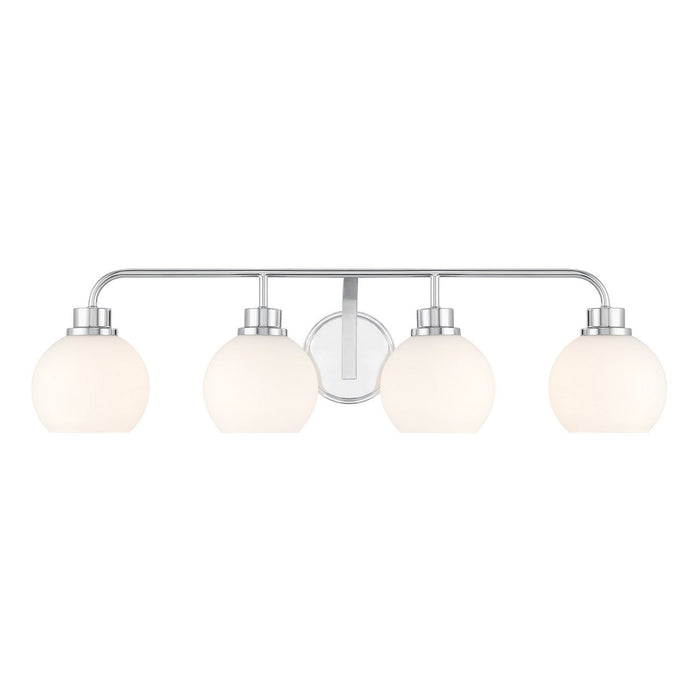 Meridian M80082CH Four Light Bathroom Vanity, Chrome
