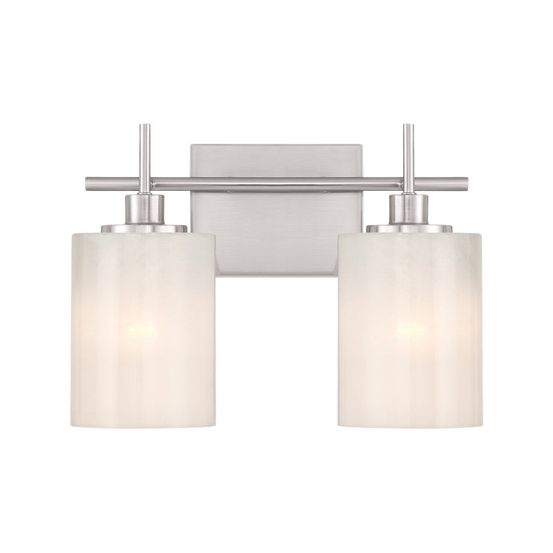 Meridian M80083BN Two Light Bathroom Vanity, Brushed Nickel