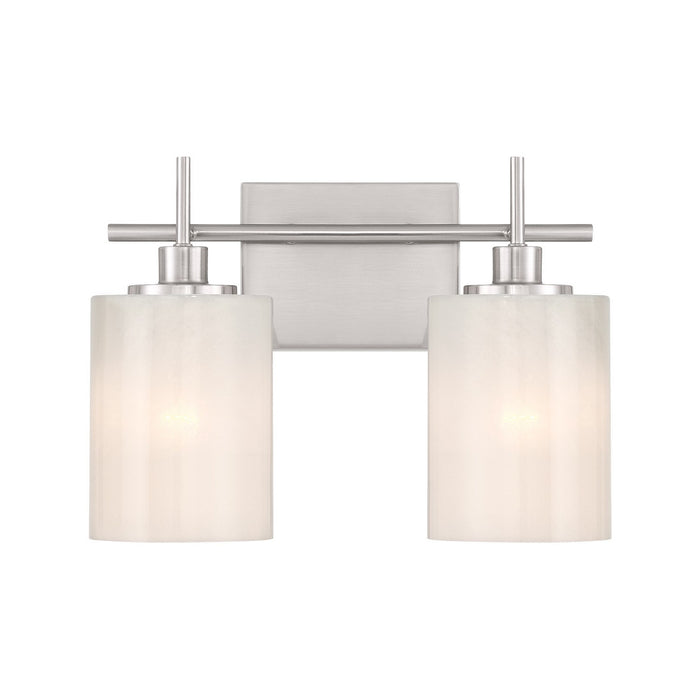 Meridian M80083BN Two Light Bathroom Vanity, Brushed Nickel