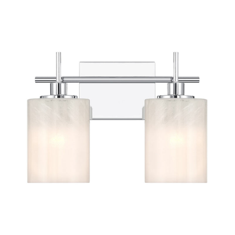 Meridian M80083CH Two Light Bathroom Vanity, Chrome