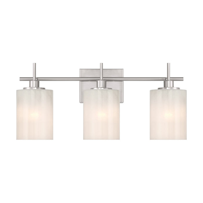 Meridian M80084BN Three Light Bathroom Vanity, Brushed Nickel