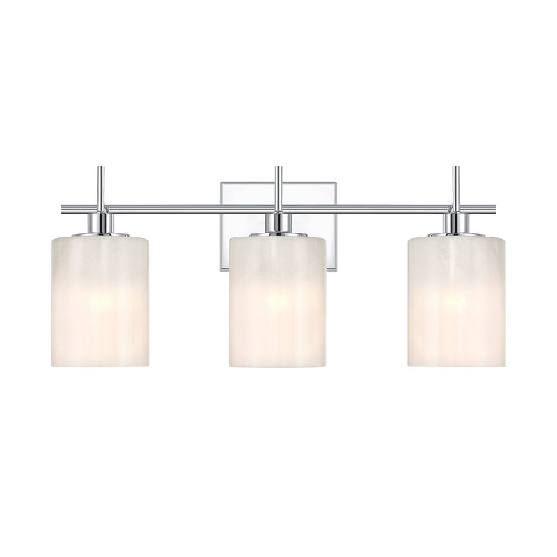 Meridian M80084CH Three Light Bathroom Vanity, Chrome